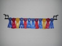 Showoff Black 14ga Steel Award Rack - Horse, Wall Mount or Stall Mount, USA Made