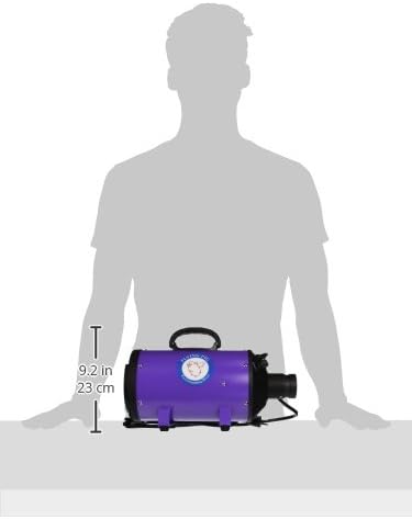 Flying Pig High Velocity Dog Pet Grooming Dryer w/Heater (Model: Flying One, Purple)