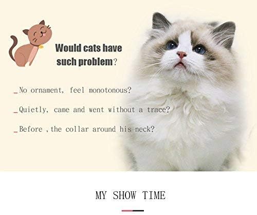 CHUKCHI Pink Soft Velvet Safe Cat Adjustable Collar with Crystal Heart Charm and Bells 8-11 Inches(Black+Red)