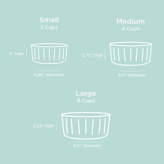 Waggo Ripple Ceramic Dog Bowl for Medium and Large Breeds - Modern with Matte Finish, Heavyweight Durable Pet Food and Water Dish Crock, Dishwasher Safe (Small, White)