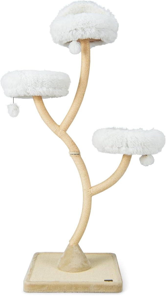 PETSITE 70" Tall Cat Tree, Cat Tower with Scratching Posts and Board, Multi-Level Cat Tower for Large Cats 20 lbs+ with 3 Cozy Perches and Dangling Balls, Modern Cat Tree for Indoor Cats Large Adult