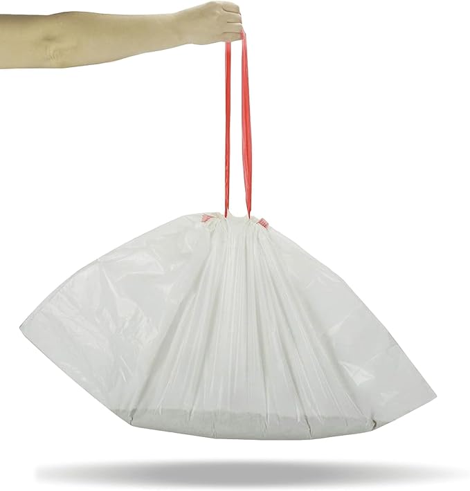 PETSWORLD Cat Litter Box Liners, Heavy Duty Litter Pan Liners Bags with Drawstring for Pet Cat Litter Tray (Unscented) (JUMBO - 45 x 18 Inches, 50 Count)