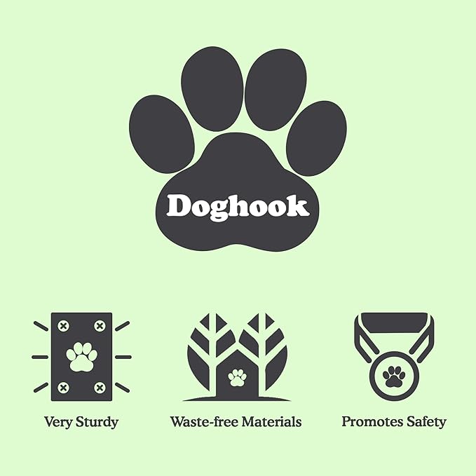 Canine Hitch- Secure Dog Leash Parking Mounted Indoor – Outdoor Wall Hook - Tie Out Stainless Steel Practical Lead Management for Home & Business, Slim Compact