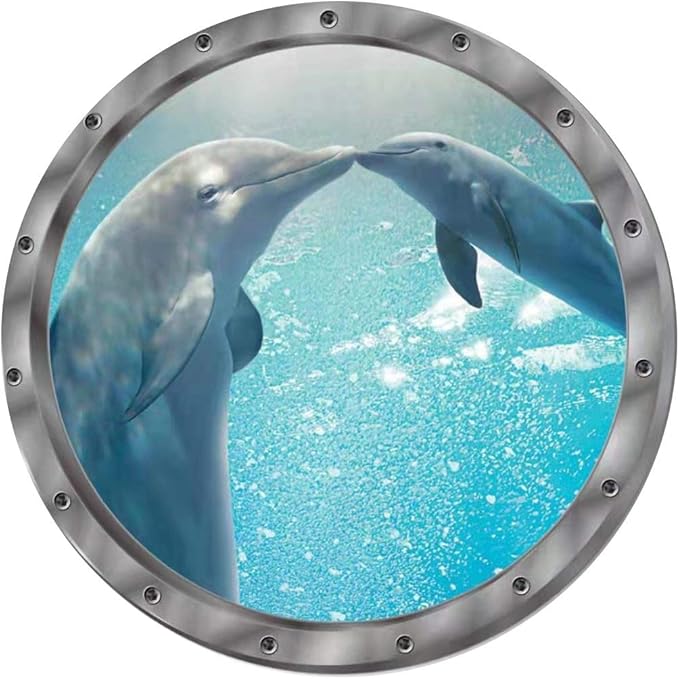 Under The Sea Nature Scenery Ocean Animals World Includ Sea Turtles Dolphins Coral 3 Pcs Removable 3D Wall Decals Peel and Stick Vinyl Stickers for Bathroom and Bedroom, Furniture,Home Decor