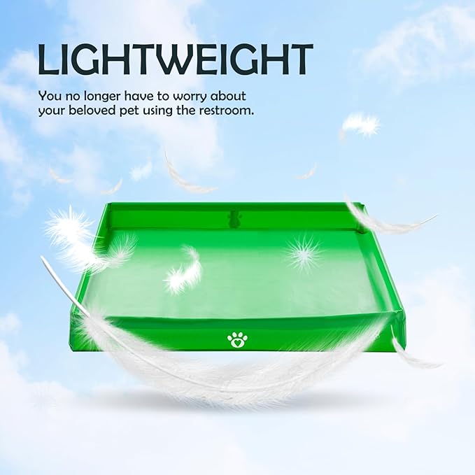 MEEXPAWS Dog Pee Pad Holder Foldable, Puppy Pad Holder Liner Base High Side, Dog Litter Box Indoor 44’’x33’’, Training Leak-Proof Easy Clean