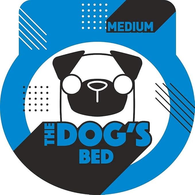 The Dog’s Bed, Medium Blue/Red 30x23.5, Memory Foam, Pain Relief: Arthritis, Hip & Elbow Dysplasia, Post Surgery, Lameness, Supportive, Calming, Waterproof Washable Cover, Veterinary Approved