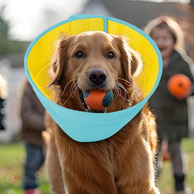 Soft Dog Cone Collar Alternative to Stop Licking, Comfy E Cones for Large Medium Dogs After Surgery, Comfortable Elizabethan Recovery Head Ecollars of Shame, XL Pet Neuter Neck Collars Anti Licking