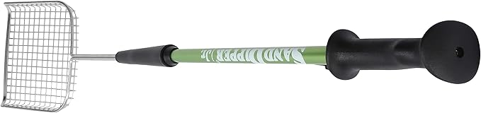 Sand Dipper Cat Poop Scooper & Chicken Poop Scooper - Rugged Big 6" Square Stainless Steel Long Handle for Home Kitty Litter Scoop & Farm Chicken Coop Scooper (Junior)