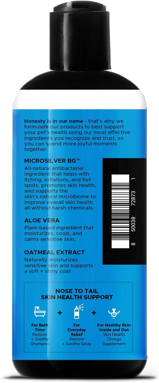 Restore + Soothe 2 in 1 Shampoo + Conditioner for Sensitive Skin for Dogs & Cats - Dog Skin and Coat Supplement - Soothes Itching, Irritation and Hot Spots (Coconut) - 16oz