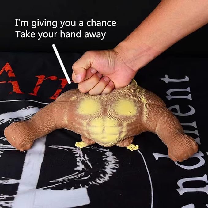 Stretchy Glue-Sand Filled Rubber Gorilla, Latex Gorilla Soft Decompression Doll Toy,Squishy Monkey Toy, Animal High-Elastic Stretchable, Decompression Toy for Adults and Children (Gorilla--L)