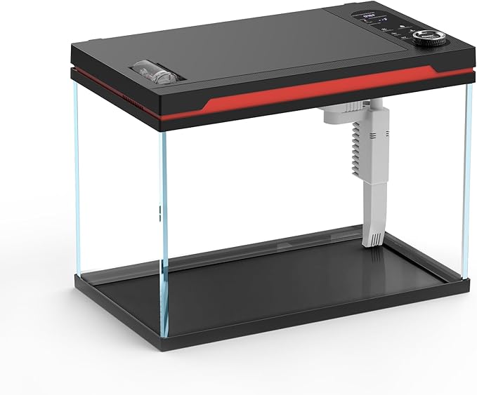 hygger Smart Aquarium Starter Kit, Glass Fish Tank with 24/7 Mode Light, Heater, Water Pump, Filter Media, Auto Feeder,Water Changer, Cleaning Tool, Fishing Net,Timer Automatic Switch (10 Gallon)