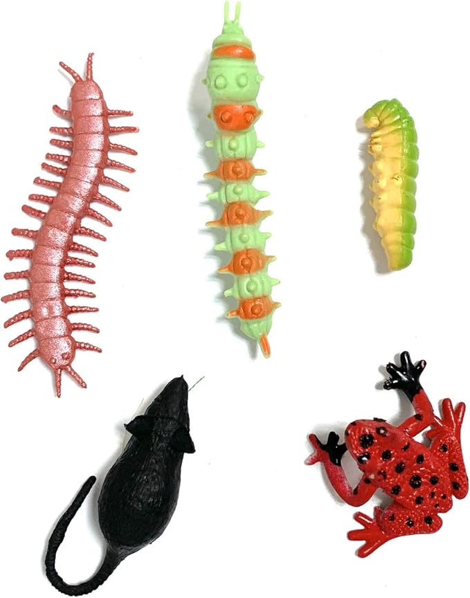 Realistic Insect Toy Figures for Kids, 45Pack Colorful Assorted Play Bugs for Children, Toddler Education Themed Party Gift, Halloween Filler Cupcake Topper