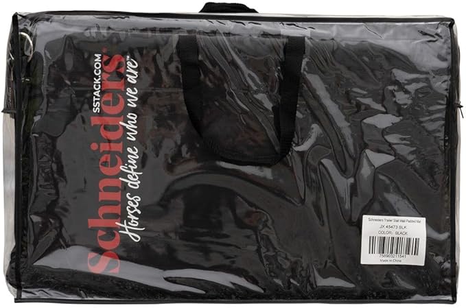 Schneiders Trailer Stall Wall Kick Pad Mat | High-Density Foam | Double PVC Vinyl for Horse Travel Safety | Color Black