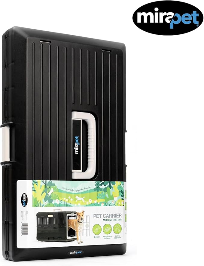 USA Pet Carrier & Crate 26" - Premium Collapsible Design for Medium Cats and Dogs - Portable Kennel for Indoor/Outdoor Use - 360-Degree Ventilation & Hard Plastic Wall Protection