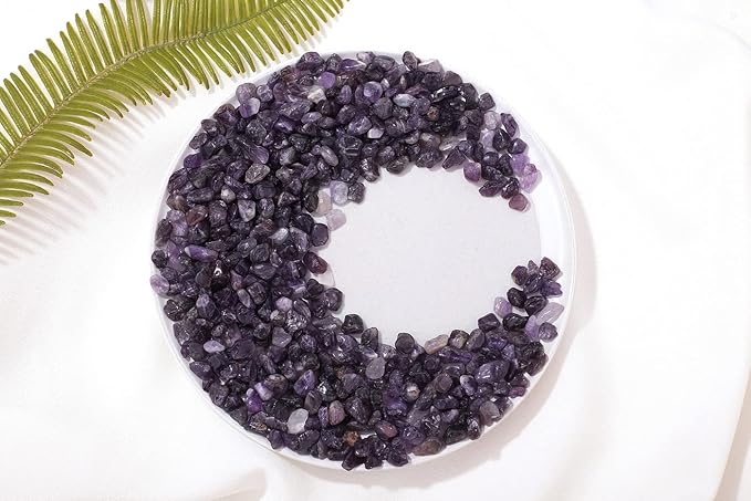 Amethyst Healing Crystal Chips Bulk Gemstones Sets Tumbled Chips Crushed Stones Crushed Crystals Natural Rocks for Fountain Rocks Decoration Reiki Energy Balancing Meditation Aquarium Gravel 0.44lb