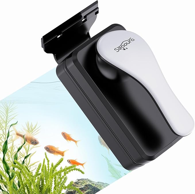 Magnetic Aquarium Glass Cleaner,Algae Scraper for Aquarium Fish Tank, Fish Tank Algae Clean Brush Dual-Sided Side Floating Aquarium Magnetic Brush (M)