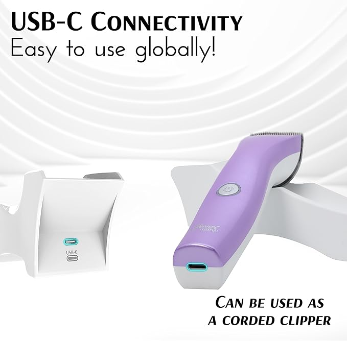 Hornet Mini Purple - Compact and Portable Pet Trimming Dog Clippers with Sharp Blades for Precise Trims, Ideal for Grooming on-the-go