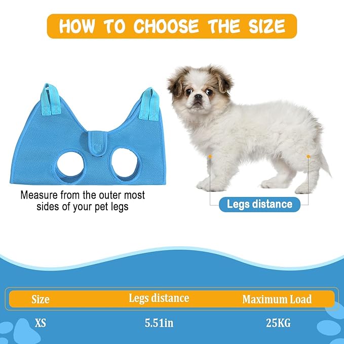 JIURUN Cat Grooming Hammock for Nail Trimming, Pet Grooming Hammock(XS),Trimmer, Nail File, Pet Comb,for Cats Dogs LED Collar Light Rechargeable and Bat Costume Wings