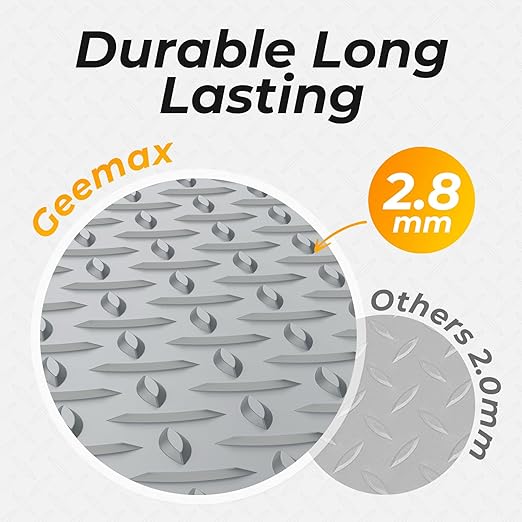 Geemax 7.8 x 18 FT Garage Floor Mats for Under Car, 2.8mm Thickened Rubber Garage Flooring Roll, M Size 140.4 SQFT Garage Car Mat for Mid-Size SUVs, Sports Car