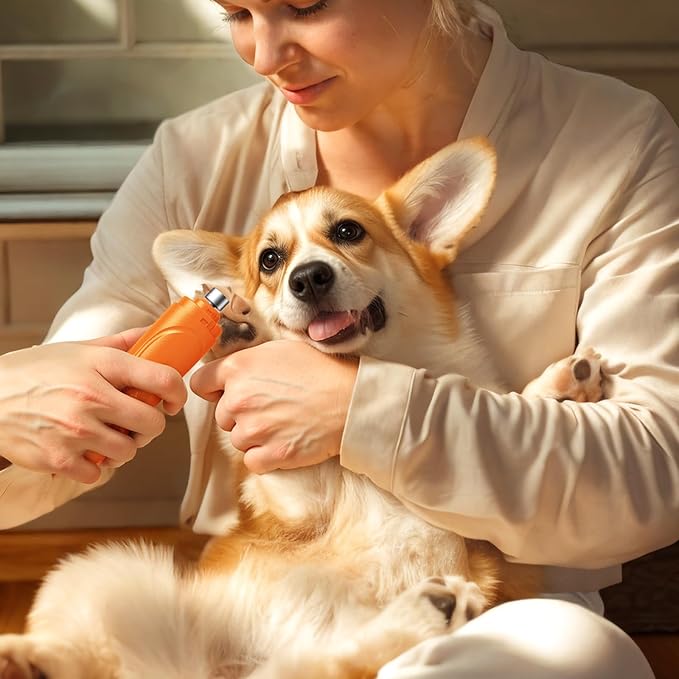 YABIFE Dog Nail Grinder, Dog Nail Trimmers and Clippers Kit, Super Quiet, Rechargeable, for Small Large Dogs Cats Toenail Claw Grooming,3 Speeds