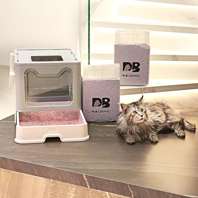 Cat Litter 12LB/2 Packs Dust-Free Clumping Tofu Cat Litter Quickly Absorb Odors Toilet Can Flush Into The Toilet Pure Natural tofu cat Litter (Peach)