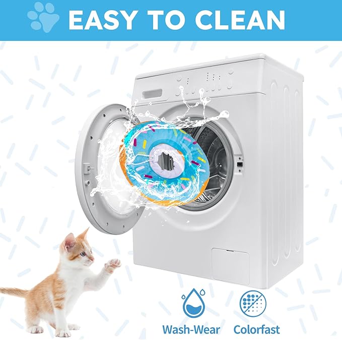 Cat Cone Collar Soft, Cat Recovery Collar for Wound Healing Cute Donut Adjustable Kitten Cones to Stop Licking Comfortable Lightweight Neck Elizabethan Collars for Cats Kittens After Surgery