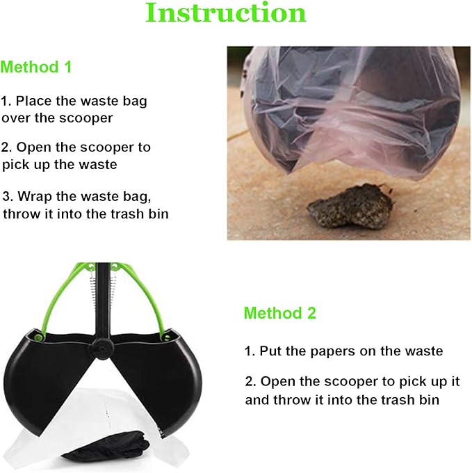28" Large Pooper Scooper for Dogs, Heavy Duty Poop Scooper for Large Medium & Small Dog, Pet Dog Pooper Scooper for Grass & Gravel Pick Up