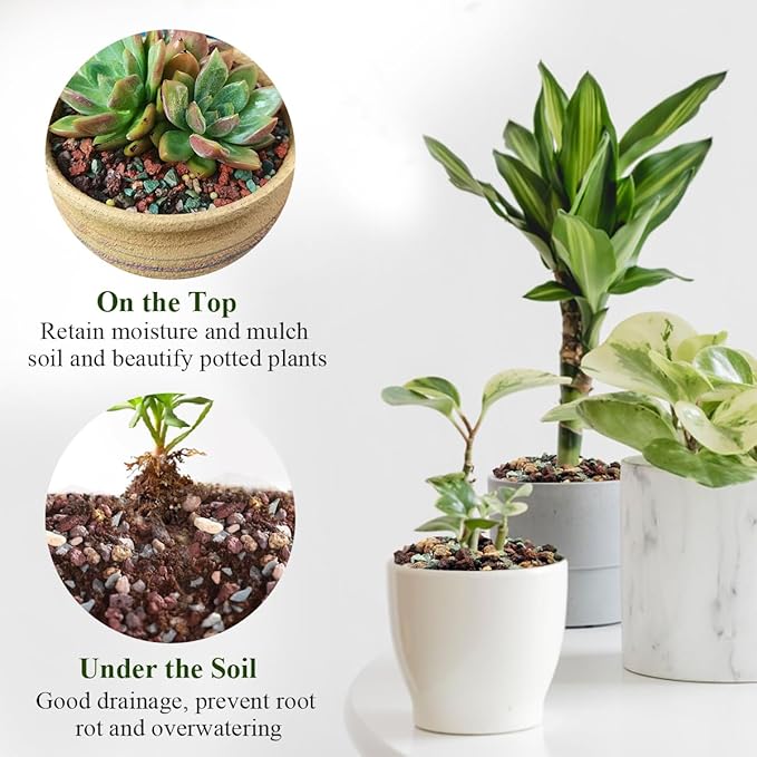 10 lbs Succulent Cactus Soil Potting Mix,5-8 mm Pebbles Mix Horticultural Lava Rock