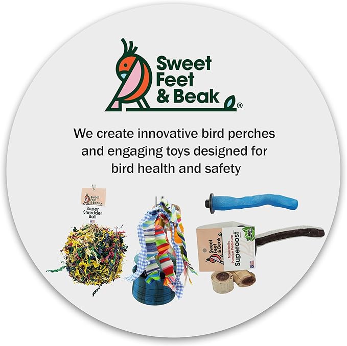 Super Shredder Ball - Bird Cage Accessories to Keep Your Bird Busy Foraging for Hidden Treasures - Non-Toxic, Easy to Install Bird Foraging Toys for Large Sized Birds - 7 Inch