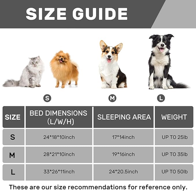 Hollypet Fluffy Plush Dog Cat Pet Couch Soft Calming Sofa Bed for Medium Small Cats and Dogs, Gray,28"x21"x10"