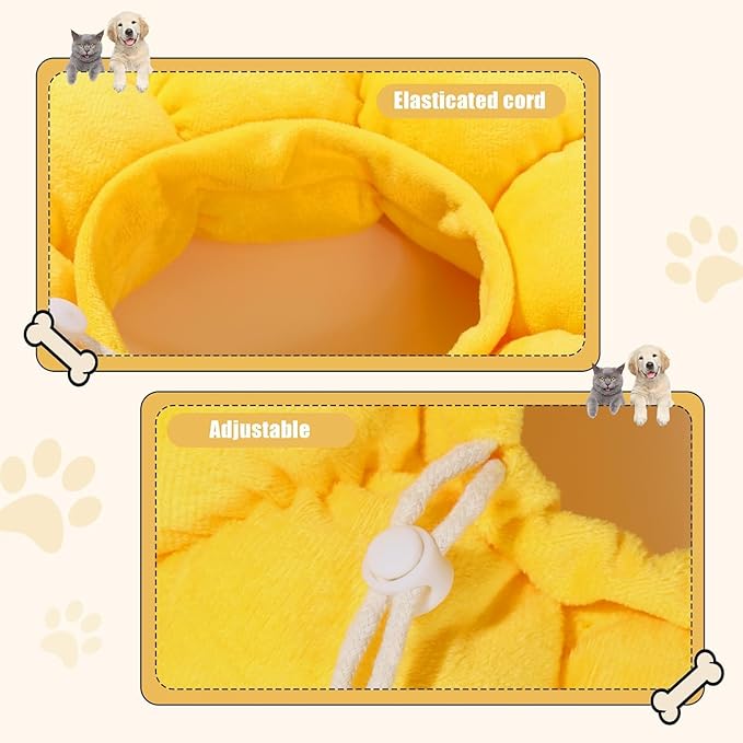 HOMBYS Soft Dog Cone for Dogs and Cats, Cute & Fluffy Flower Shape for Claming, Adjustable Dog Collar Alternative After Surgery, Protective Elizabethan Collar for Dogs Recovery & Stop Licking, L