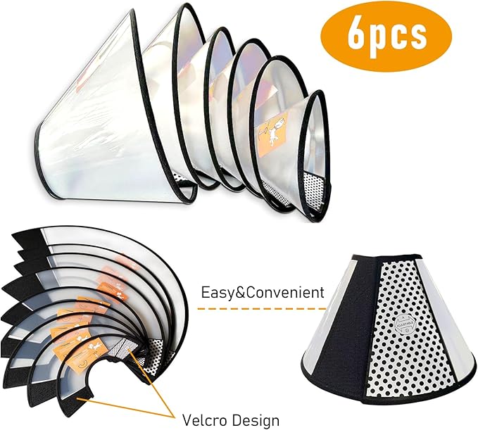 Adjustable Dog Cone Collar After Surgery Soft Cone of Shame Alternatives for Dog Cat Puppy Plastic Elizabethan Collar for Dogs from Licking Biting Scratching Wounds(XXL,Neck:13.8-15.7in)