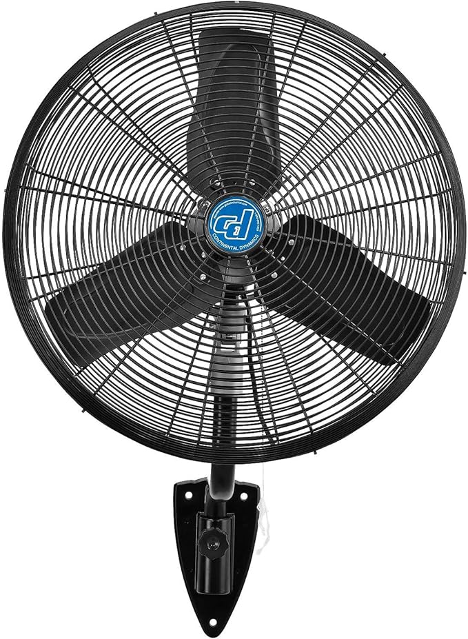 Continental Dynamics CD Premium 24" Oscillating Wall Mount Fan, TEFC Motor, 9,400 CFM, 1/2 HP