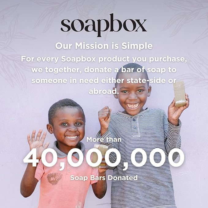 Soapbox Shampoo and Conditioner Set with Coconut Oil, Jojoba Oil, Aloe and Shea Butter to Moisturize and Nourish for All Hair Types, 1 Liter Each (Pack of 2)