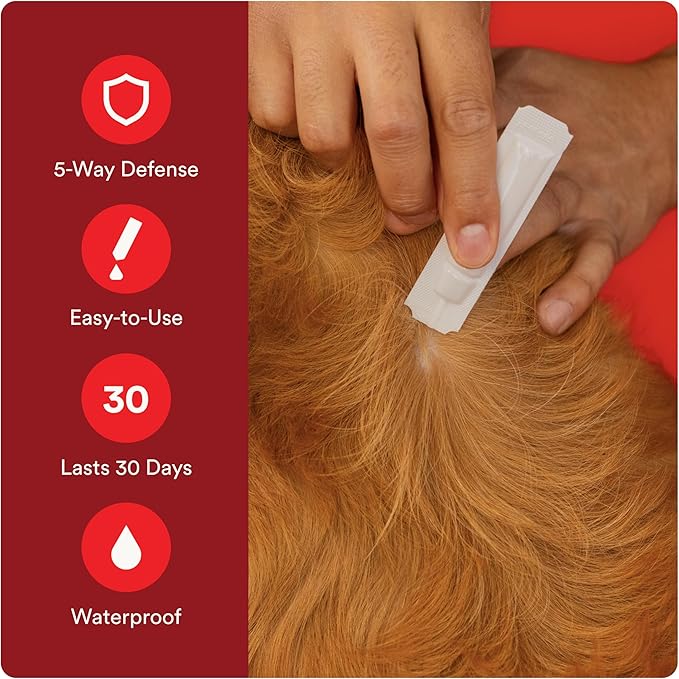 Ultra Flea and Tick Prevention for Dogs - Dog and Puppy Treatment and Control - Mosquito Repellent - Small, Fast Acting Waterproof Topical Drops, 2 Month Supply