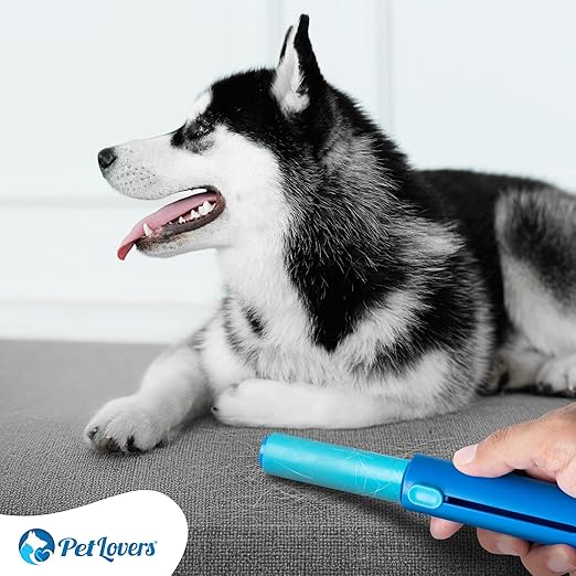 PetLovers EzRoll Reusable Lint Roller - Sticky for Life & Multi-Purpose Pet Hair, Dust, & Lint Remover for Clothing, Upholstery, & Cars - Sustainable, Washable & Efficient