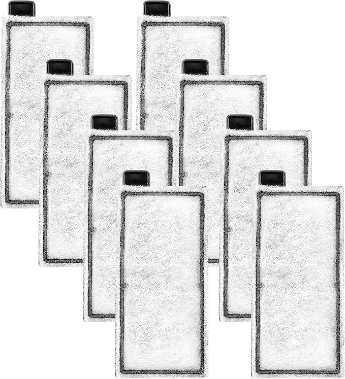 VEVOR Aquarium Filter Cotton, 8 PCS Fish Tank Replacement Filter Cartridges for 5 Gal Glass Aquarium, Fishbowl Accessories with Multi-Layer Filtration Easy Installation, for CL20 Models