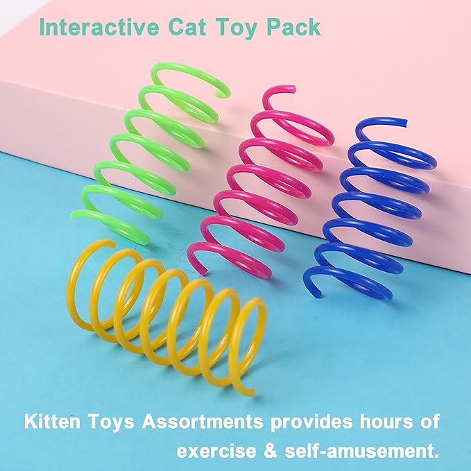 42pcs Interactive Cat Toys Kit - Multi-Activity Kitten Toy Set with Collapsible Tunnel, Feather Wand & Bell, Cat Balls Toys - Indoor Play Enrichment Supplies for Adult Cats & Kittens