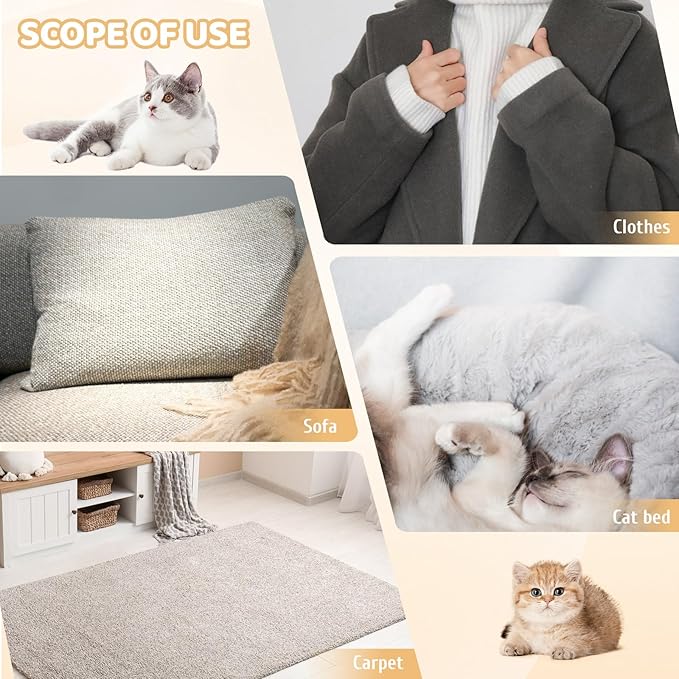 2 Pcs Pet Hair Remover Gloves, Reusable Electrostatic Hair Removal Glove