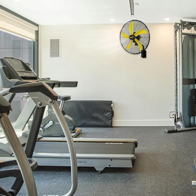 HiCFM 2 Pack 20" Oscillating Wall Mount Fan, 5000 CFM High Velocity Industrial Wall Mounted Shop Fans with 3-Speed Setting for Commercial, Garage, Warehouse, workshops, Factory - UL Listed