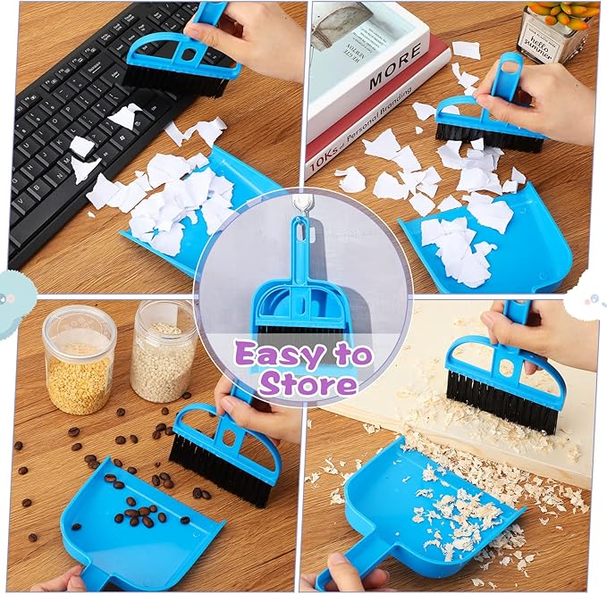 Yulejo 6 Pieces Guinea Pig Bed Plush Hamster Mat Bunny Bed Small Animal Sleeping Bedding Pads with Cleaning Dustpan Brush for Chinchilla Squirrel Hedgehog Small Animals (Vivid Color, Heart)