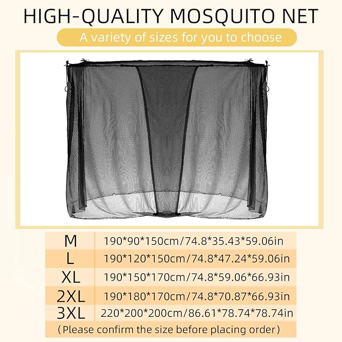4 Corners Mosquito Net for Mosquiteros para Camas Bed Canopies Netting Bed Drapes Rectangular Mosquito Mesh for Camping Home Outdoor Travel(Black,L87 X W79 X H79 Inch,Opening)
