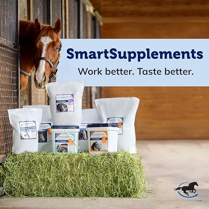 Uckele by SmartEquine EquiBase Grass Pellets | Horse Vitamins & Minerals Supplement | Forage Balancer | Horses in Light to Moderate Work | 15 lb Bucket