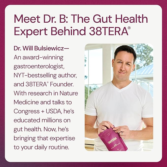 DMN (Daily Microbiome Nutrition), 6 Oz, Plant-Based Fiber Powder with 3 Different Prebiotics, Helps Digestive & Gut Health, Low FODMAP Supplement, Vegan, Wild Berry Flavor, 30 Servings