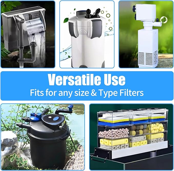 AQUANEAT Aquarium Bio Sponge Filter Media Pad 36" x 12" x 1" / 72" x 12" x 1" Open Cell Foam Sheet Cut-to-Fit for Fish Tank Sump (36" x 12" x 1")