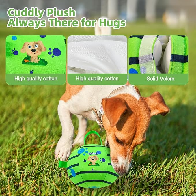 Interactive Dog Toys,Remote Control Dog Balls with Jumping, Rolling & Moving Functions - Includes a Vibrating Dog Ball and Durable Chew Fabric for Safe Play (4.53")