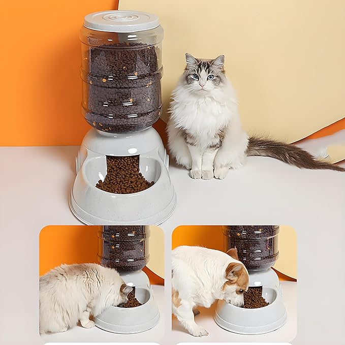 Automatic Dog Feeders - 3 Gallon Capacity Gravity Food Dispenser for Large Dogs and Cats