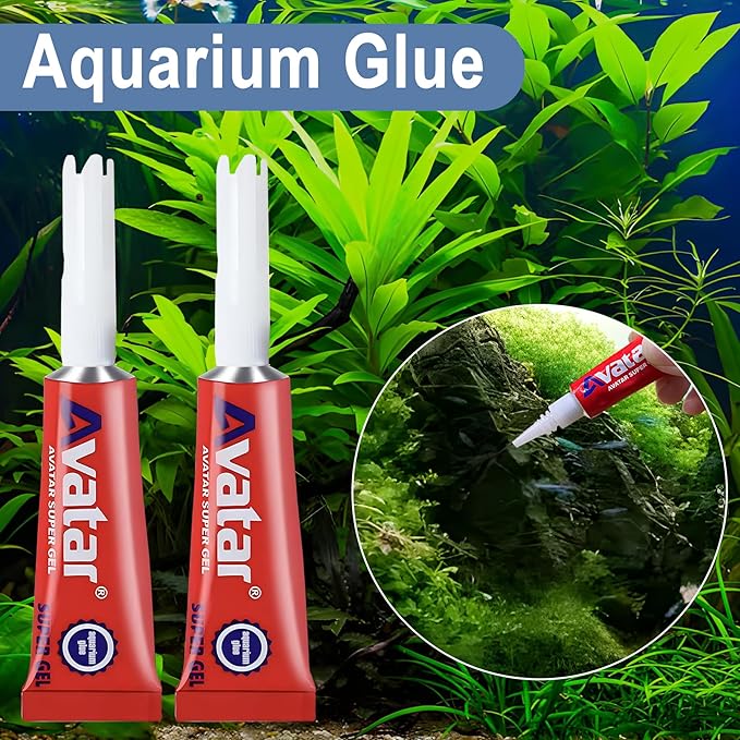 6 PCS Aquarium Glue,Aquarium Aquascape Aquatic Plants Coral Glue,Safe and Quick-Drying ,Reef Glue Suitable for Aquatic Plants, Moss, Coral, Stones, Shells,Fresh Water and Salt Water All Can Be Used