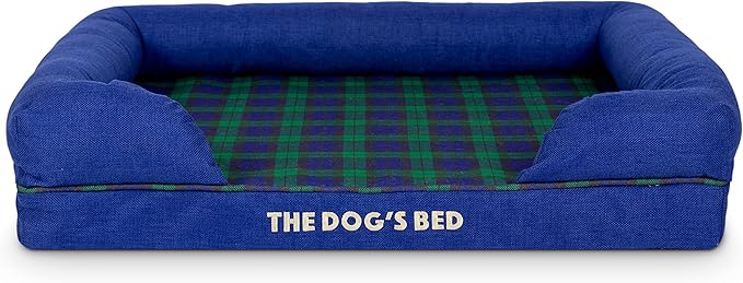 The Dog’s Bed, Med Black Watch Tartan 30x23.5, Memory Foam, Pain Relief: Arthritis, Hip & Elbow Dysplasia, Post Surgery, Lameness, Supportive, Calming, Waterproof Washable Cover, Veterinary Approved