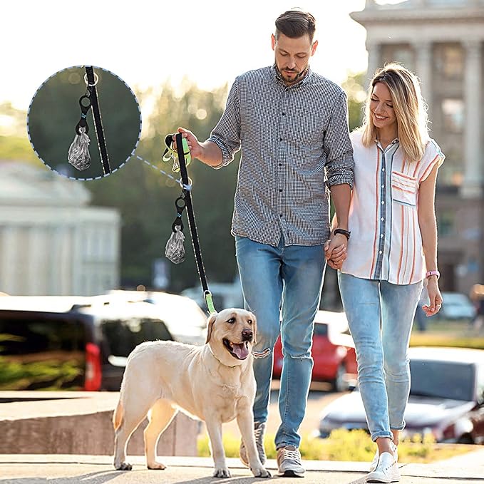 PuppyDoggy Dog Poop Bag Holder for Leash Waste Bag Carrier Dog Poop Bag Dispenser for Walking Running Bicycle Accessory 4 pieces (Black)